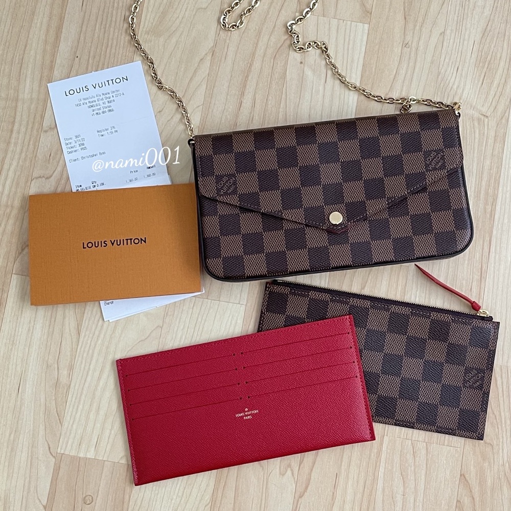 LV Louis Vuitton Felicie Pochette Damier Ebene - Picture 2 of 15